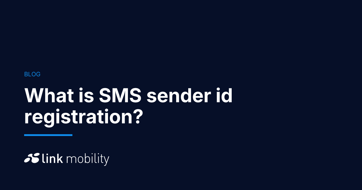 What is SMS sender id registration?